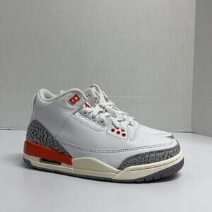 Air Jordan 3 Retro Georgia Peach CK9246 121 Size 5.5 Womens White Orange Leather